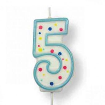 Picture of AGE 5 BLUE NUMERAL CANDLE